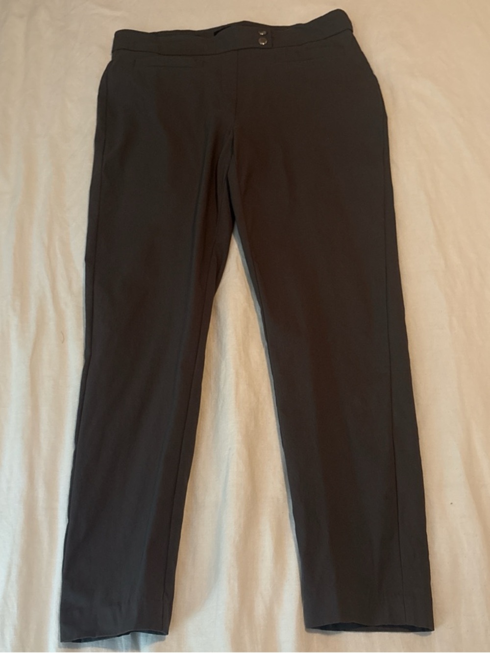Women's Dark Gray Slim-fit Ponte Trousers